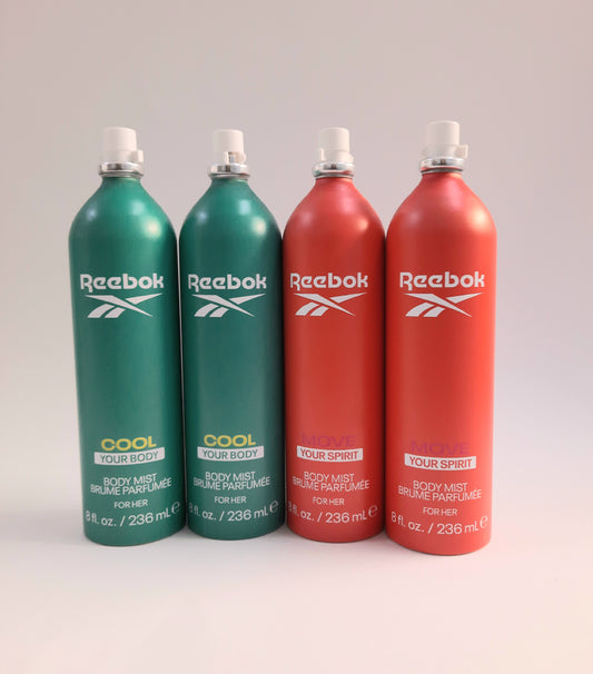 Reebok sprays corporales perfumados.